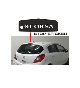 Opel Corsa Stop Sticker Resimdeki Kasa