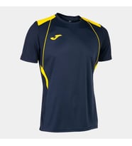 joma championship vii short sleeve t-shirt navy yellow (Lacivert)