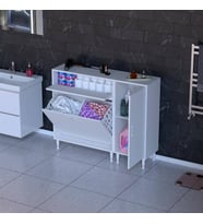 Modilayn YENİCE 125x97x32, 5 cm 3 raflı ve 2 sepetli dolap ile çamaşırlarınız artık daha düzenli