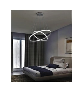 İkili Halka Modern LED Sarkıt Avize, Salon ve Mutfak İçin Şık Aydınlatma