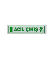 Acil Çıkış Sticker - Acil Çıkış Fosforlu Sticker (16 X 3,5 Cm) (495652190)