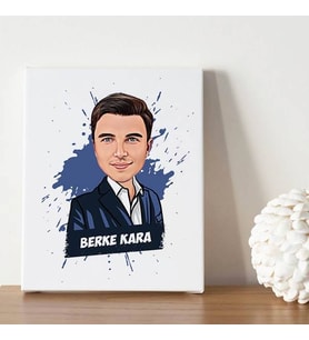 Erkeğe Hediyelik Karikatürlü Kanvas