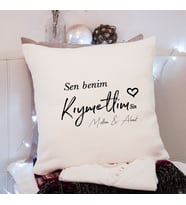 Sen Benim Kıymetlim Tasarımlı Yastık Kişiye Özel