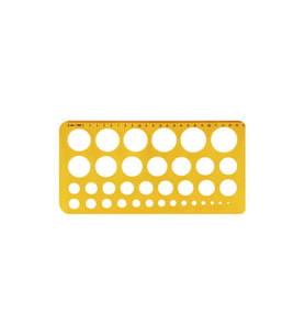 Daire Şablonu Büyük 1-36 Mm 1 Adet Hatas Daire Şablonu 1-36 Mm Büyük 1 Adet (Turuncu)