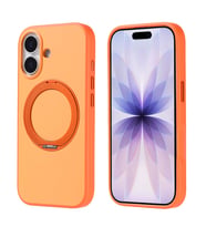 Apple iPhone 17 Kılıf M-Safe Şarj Özellikli 360 Standlı Proton 2.5mm Kapak (Turuncu)