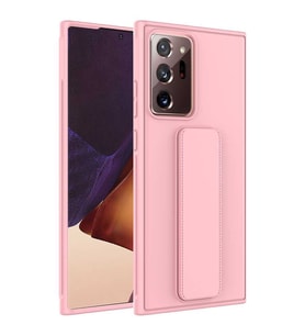 Galaxy Note 20 Ultra Kılıf Standlı Mat Yüzey Kamera Çıkıntılı İnce Tasarım Kapak (Pembe)
