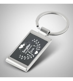 Kişiye Özel Sevgililer Günü Temalı Metal Anahtarlık