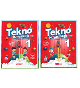 KIRMIZI BEYAZ YAYINLARI 1.SINIF 2.DÖNEM TEKNO MATEMATİK - HAYAT BİLGİSİ 2'Lİ SET