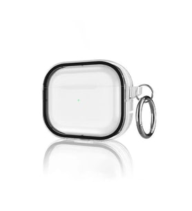 Apple Airpods Pro 2 (2.nesil) Shiny Şeffaf Kılıf - Siyah