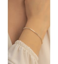 Kadın Gümüş Bileklik - 925 Ayar Küp Zincir Gümüş Bileklik