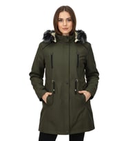 Kadın Kapüşonlu İçi Peluş Mont BGL-ST05029 (Haki)