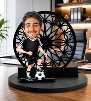 Kişiye Özel Karikatürlü Futbolcu Biblo Fotoğraf Tasarımlı, Futbol Tutkunlarına Özel Masaüstü Hediye