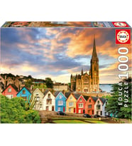 Educa - Yapboz 1000 Parça Cobh Katedrali, İrlanda Avrupa Şehirleri Yapboz Boyut 68 X 48 Cm Düz
