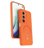 Newface Xiaomi Redmi 15 4G Regal Magsafe Standlı Kapak - Turuncu