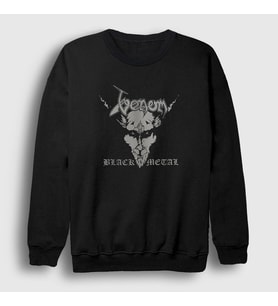 Presmono Unisex Siyah Black Venom Sweatshirt 121770tt