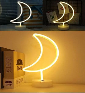Ay Tasarımlı Neon Led Masa Ve Gece Lambası
