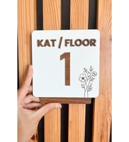 Apartman ve Sitelere Özel Kat Yönlendirme Tabelası – 17×15 cm (1 Adet )