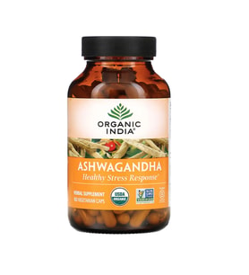 Organic India Asvaganda Stress Response 180 Vegetarian Capsul. Made ın USA.52.