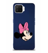 Oppo A73 Soft Premier Kapak Minnie Mouse-A Tasarımlı Silikon Kılıf - Lacivert (Şeffaf)
