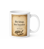 Eski Kitap Sayfası Tasarımlı Edebi Hediye Kupa Kitaplık Köşesi Eşlikçisi Bardak