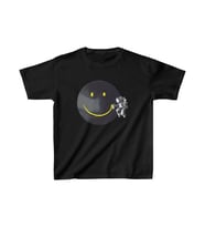 Unisex Çocuk Baskılı T-Shirt - Siyah