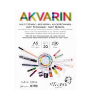 Van Dyck Akvarin Multi Purpose Sanatsal Blok 230 gr 20 yp A5 Spiralli