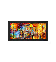 Manzara Temalı Kanvas Tablo 50 x 70 cm Siyah Çerçeve