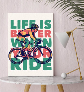 BK Gift Life Is Better When Your Ride Tasarımlı Kanvas Tablo-1