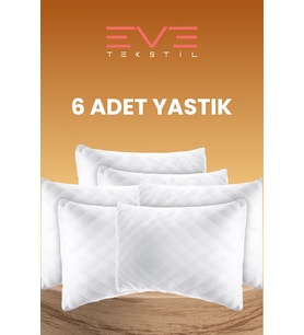 Eve Tekstil - 6 Adet Diamond Kalite Kapitone Yastık 50x70 cm 800 gr