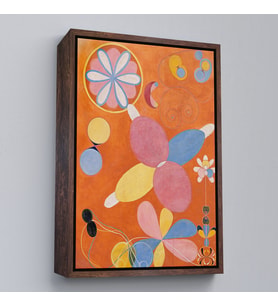 Çerçeveli Hilma af Klint - Turuncu Tablo - The Ten Largest No (Kahverengi)