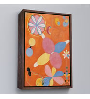 Çerçeveli Hilma af Klint - Turuncu Tablo - The Ten Largest No (Kahverengi)