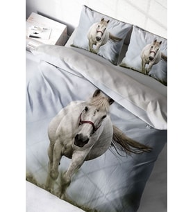 Rebel Horse Naturel Çift Kişilik Nevresim Takımı