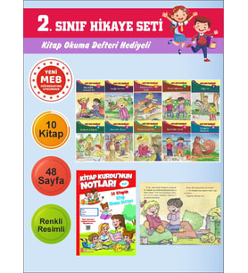 2.Sınıflar İçin Okumayı Sevdiren 10 lu Hikaye Seti 4 (Kitap Okuma Defteri Hediyeli)