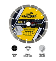 180mm Premium Segmentli Turbo Elmas Testere (Granit-Mermer-Taş)