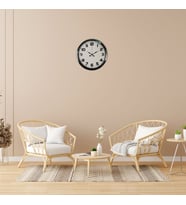 River World Duvar Saati Metal 40 cm'lik Prime Krom