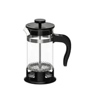 Cam French Press 0,4 L, paslanmaz çelik detaylar, şık ve kullanışlı tasarım