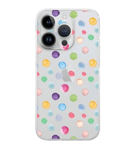 PrintiFy iPhone 14 Pro ile Uyumlu Water Color 6  Kamera Korumalı Şeffaf  Kılıf