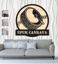 Kişiye Özel Davul Müzik Temalı Ahşap Duvar Tablo
