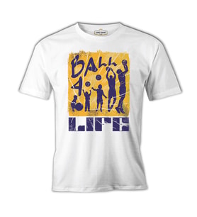 Evolution of Basketball Players for Life Beyaz Erkek Tshirt