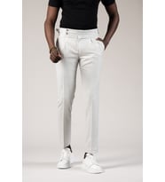 Perpant Slimfit Çift Pileli Kemer Tokalı Yazlık Kumaş Pantolon