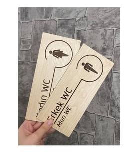 Meşe Serisi Natural Wc Yönlendirme Seti