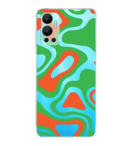 PrintiFy İnfinix Hot 12 Uyumlu Kamera Korumalı Renkli Desen Tasarımlı Şeffaf Silikon Kılıf