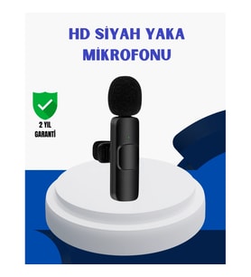 Mey İthalat® iPhone İçin Çift Mikrofonlu Telsiz Yaka Mikrofonu 360 Derece HD Ses