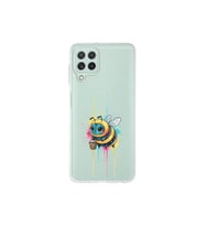 Samsung Galaxy A22 ile uyumlu Splash arı tasarımlı şeffaf silikon kılıf