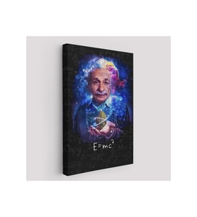 Albert Einstein E=mc2 Kanvas Tablo Matematik Öğretmeninin Hediyesi-5244