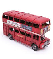 Dekoratif Metal Londra Şehir Otobüsü 32 cm (Karışık)