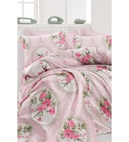 Cotton Life Tek Kişilik Carmen Pembe Nevresim Takımı