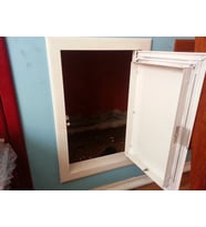 Alüminyum Menteşeli Açılır Müdahale Kapağı, Elektrik Su Pano Kapakları Menfez kapağı İç 40x40 cm