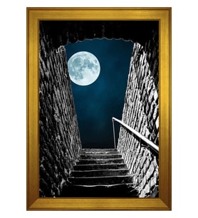 Manzara Temalı Kanvas Tablo 50 x 70 cm Gold Çerçeve