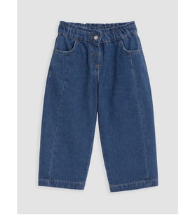 LCW Kids İndigo Beli Lastikli Kız Çocuk Jean Pantolon